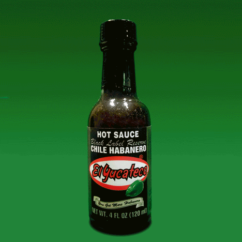 Salsa chile habanero etiqueta negra El Yucateco